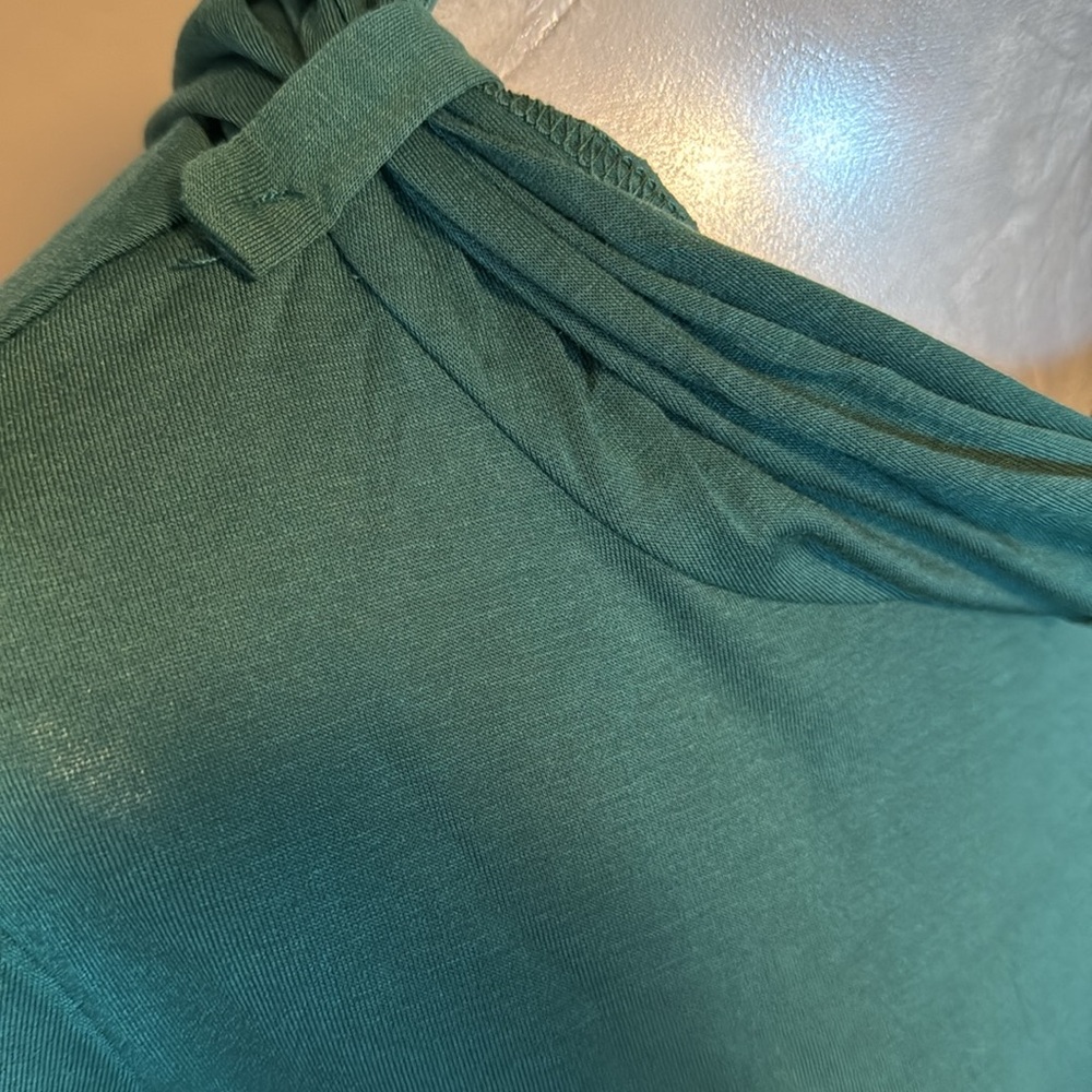 NWT TEMU Green Ruffled Double Belt Hoodie Fashion with Long Sleeve- X-Large - Picture 7 of 16